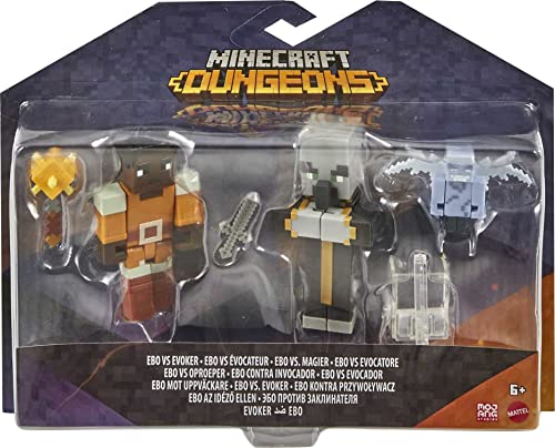 2-Pack Ebo vs. Evoker Battle Figures - Minecraft Dungeons