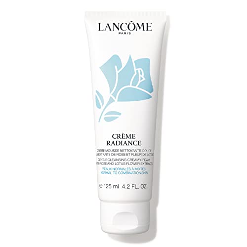 Lancôme Créme Radiance Cream-to-Foam Face Cleanser - Gently Cleanses Skin & Removes Makeup - With White Lotus - 4.2 Fl Oz