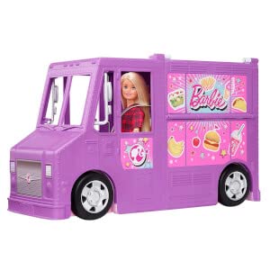 Barbie GMW07 Food Truck Vehicle Playset with 30+ Accessories, Girls Toy from 3 Years