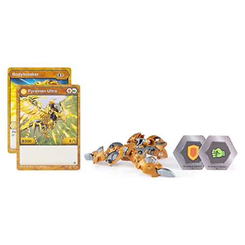 Bakugan Ultra, Pyravian, 3-inch Tall Collectible Transforming Creature, for Ages 6 and Up, Multicolor