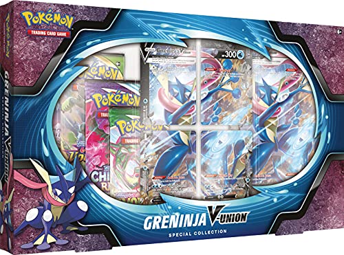 PKMN TCG Greninja V-Union Special Collection Box - 4 Packs - 4 Promo Cards