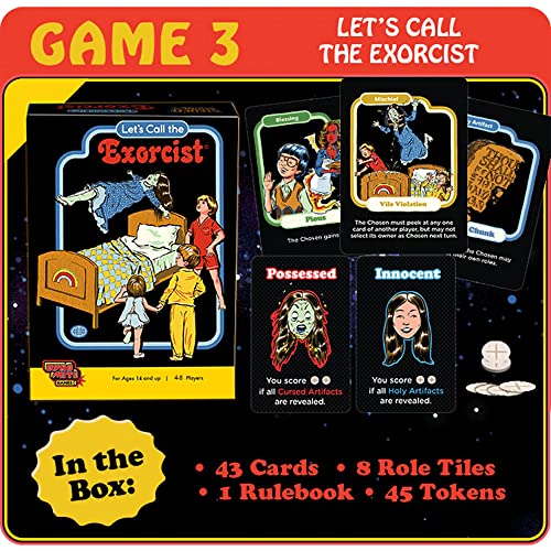 Cryptozoic Entertainment Let's Call The Exorcist: Steven Rhodes Games VOL. 2 - Dark Retro Social Deduction Game, Ages 14+, 4-8 Players, 20-45 Min (CZE29484)